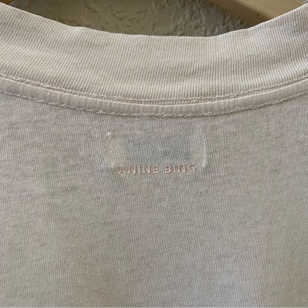 Anine Bing Top Wes Tee Oversized LA 2012 Organic Cotton Street Designer Pink L - Picture 7 of 12